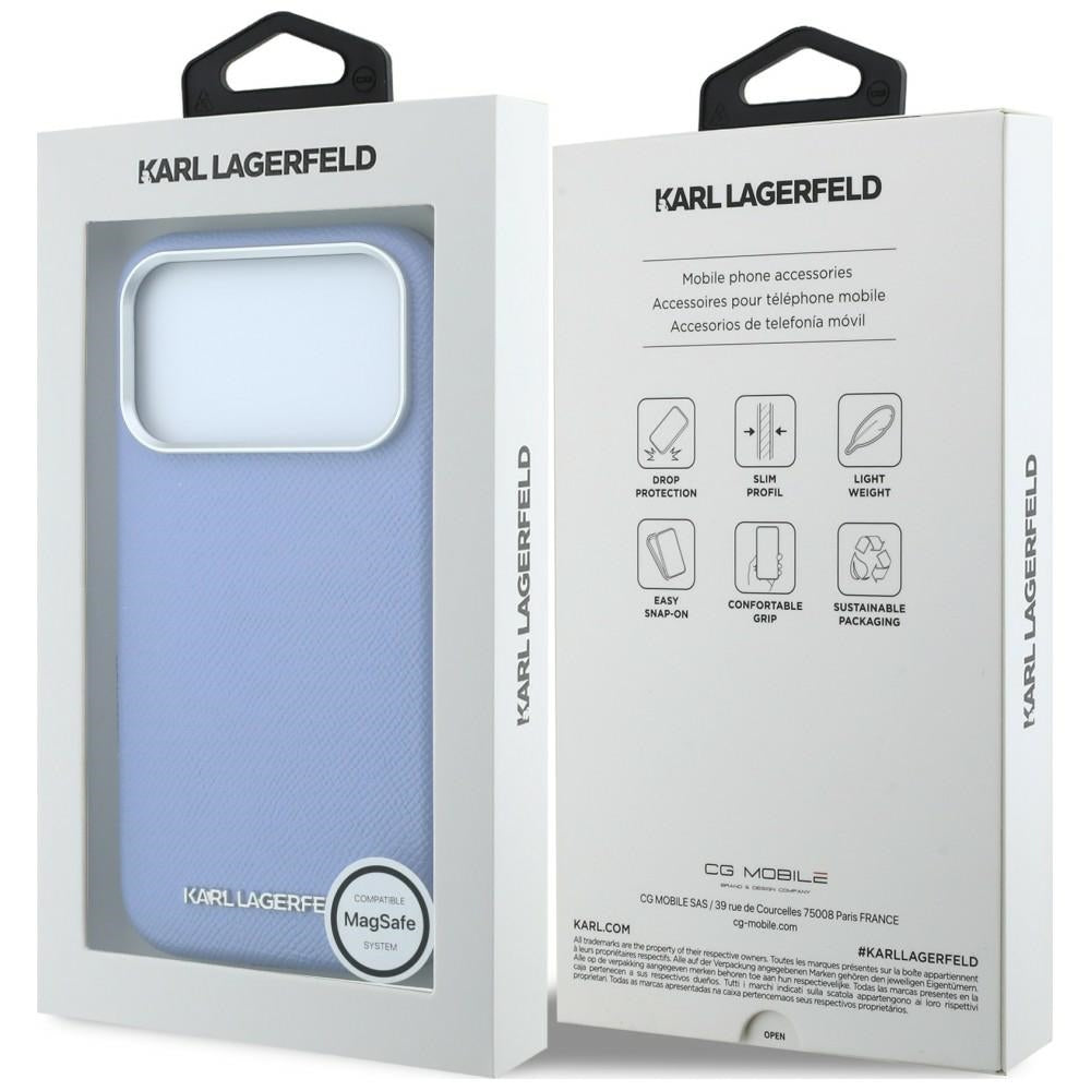 Karl Lagerfeld iPhone 17 Pro Max/iPhone 18 Pro Max Cover Grained Logo Blå