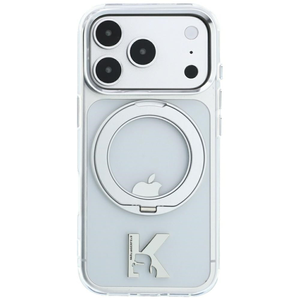Karl Lagerfeld iPhone 17 Pro/iPhone 18 Pro Cover Ring Stand Kameo Klar