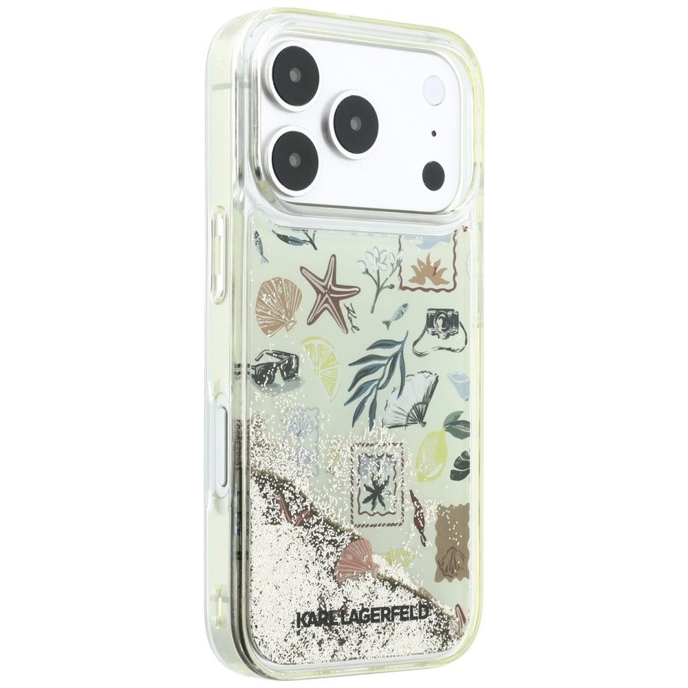 Karl Lagerfeld iPhone 17 Pro/iPhone 18 Pro Cover Liquid Glitter Beach Beige
