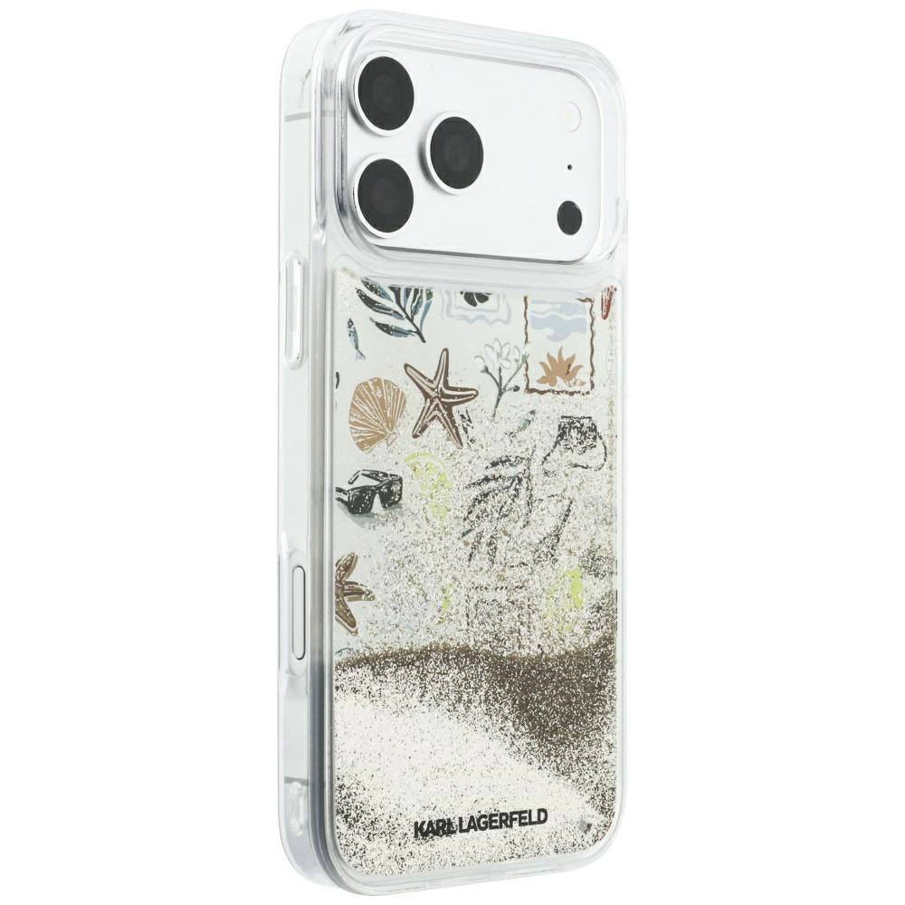 Karl Lagerfeld iPhone 17 Pro Max/iPhone 18 Pro Max Cover Liquid Glitter Beach Beige