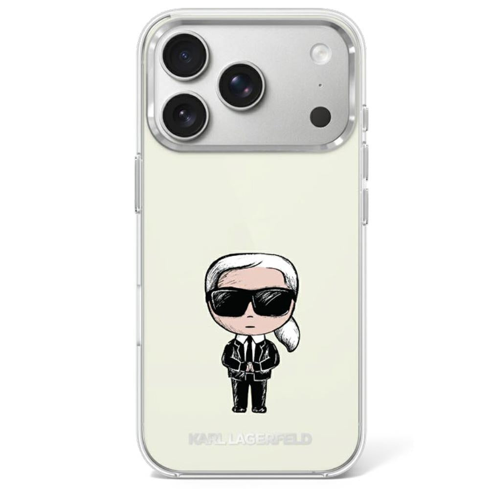 Karl Lagerfeld iPhone 17 Pro/iPhone 18 Pro Cover Ikonik Sketch Beige