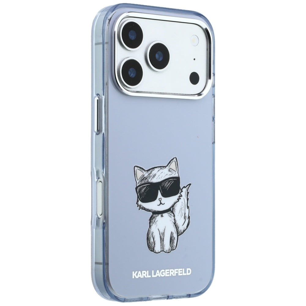 Karl Lagerfeld iPhone 17 Pro/iPhone 18 Pro Cover Choupette Sketch Blå
