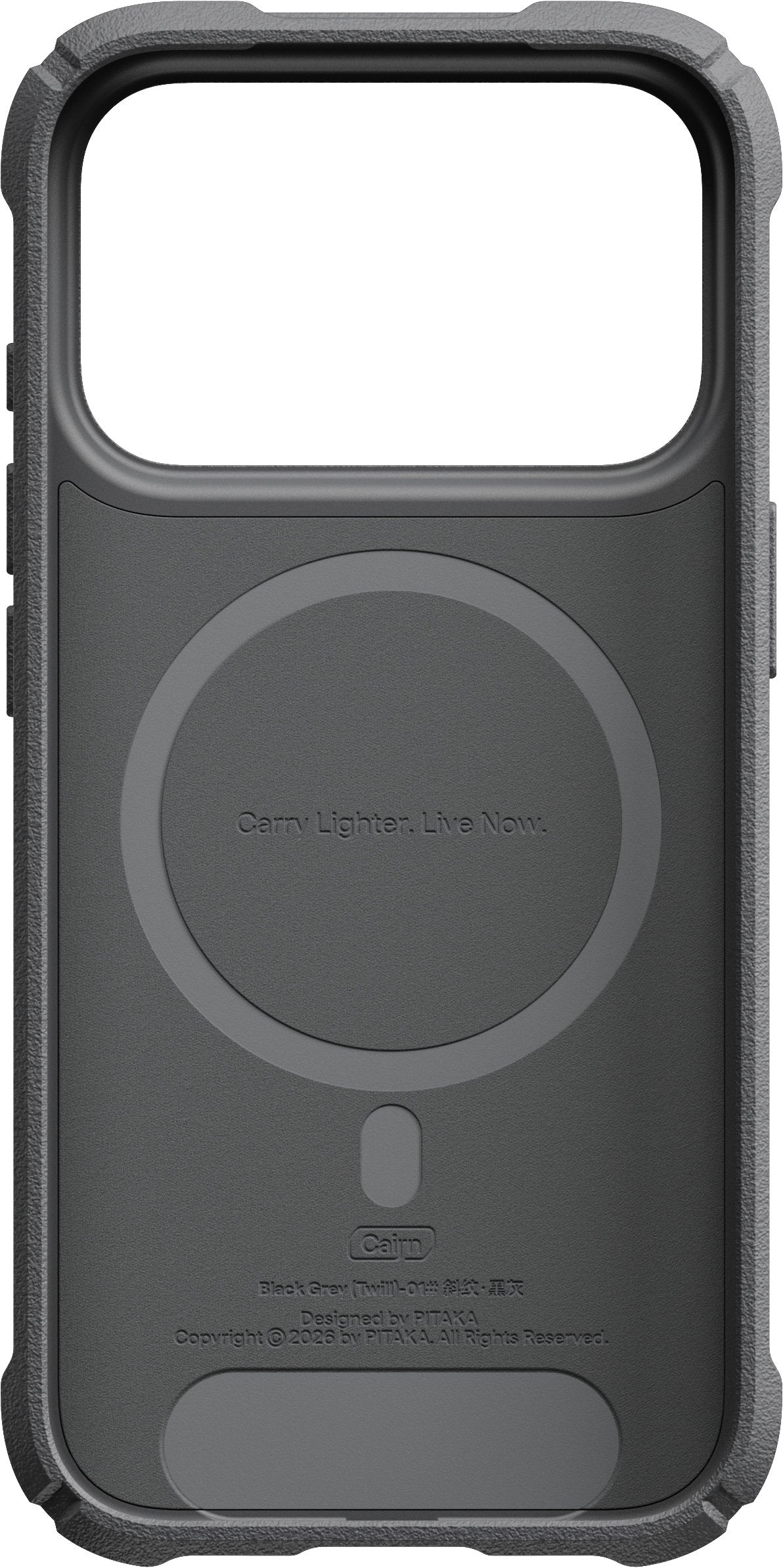 Pitaka iPhone 17 Pro/iPhone 18 Pro Cover Cairn MagSafe Black/Grey Twill