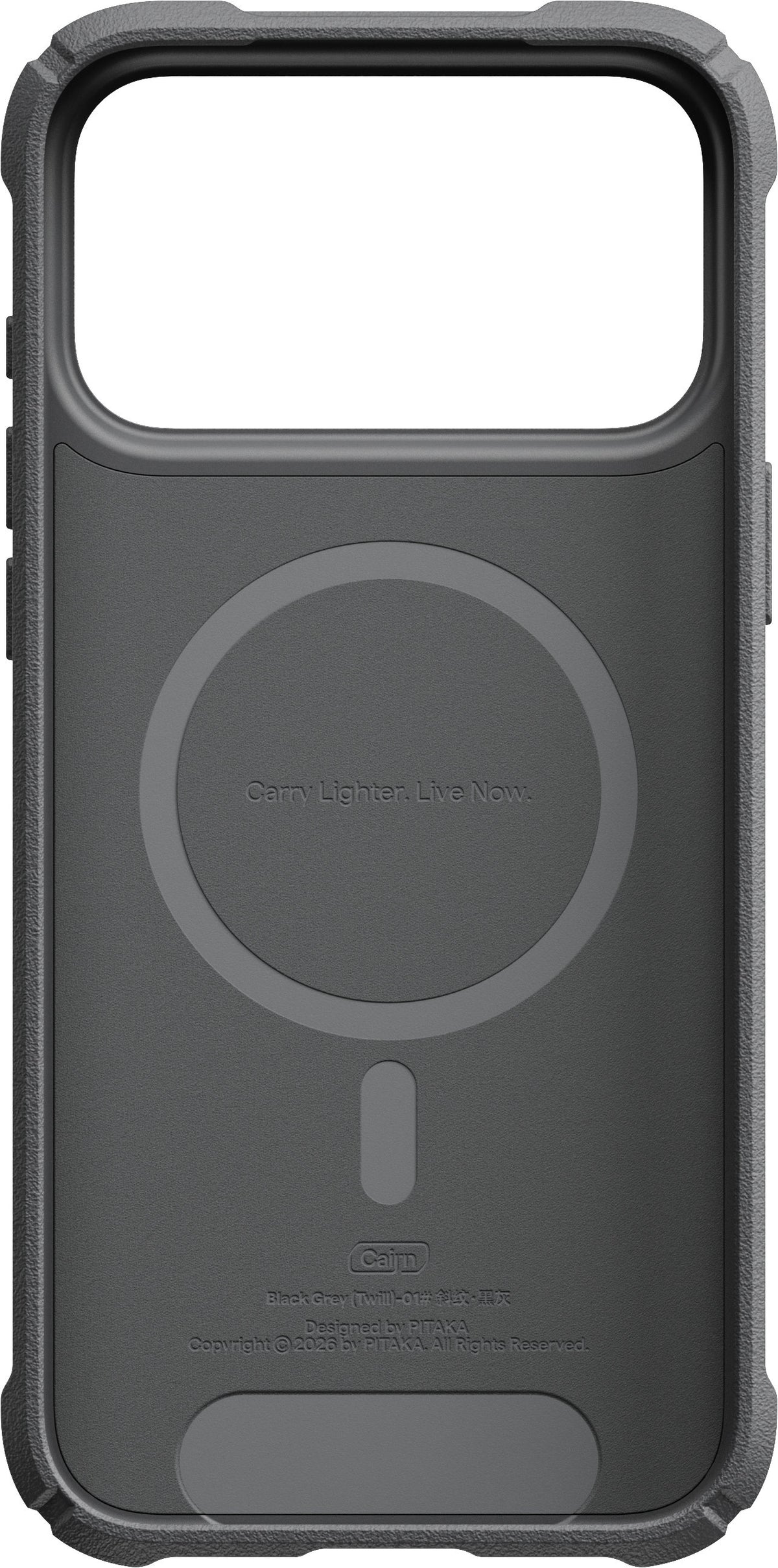 Pitaka iPhone 17 Pro Max/iPhone 18 Pro Max Cover Cairn MagSafe Black/Grey Twill