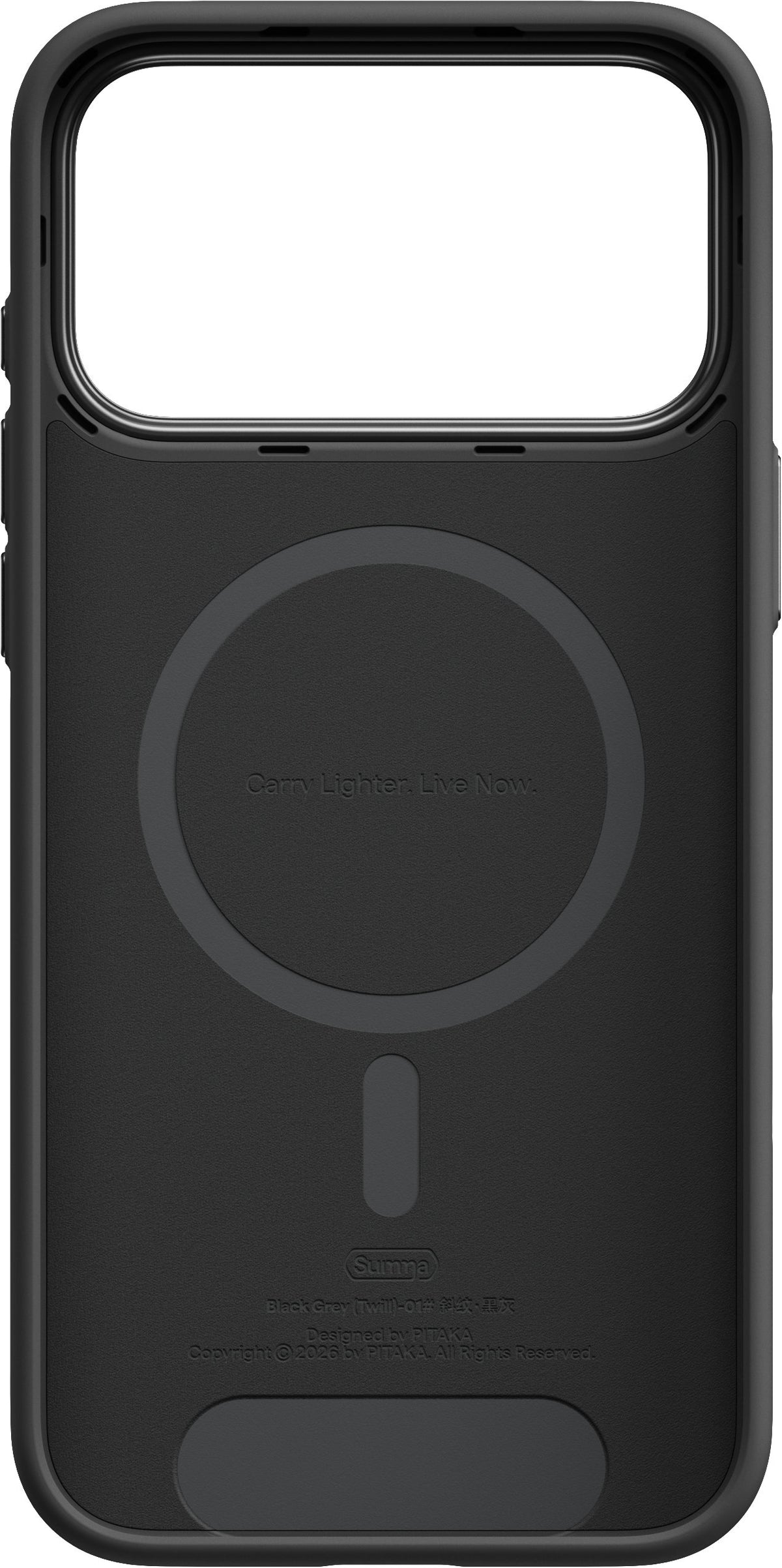 Pitaka iPhone 17 Pro Max/iPhone 18 Pro Max Cover Summa MagSafe Black/Grey Twill