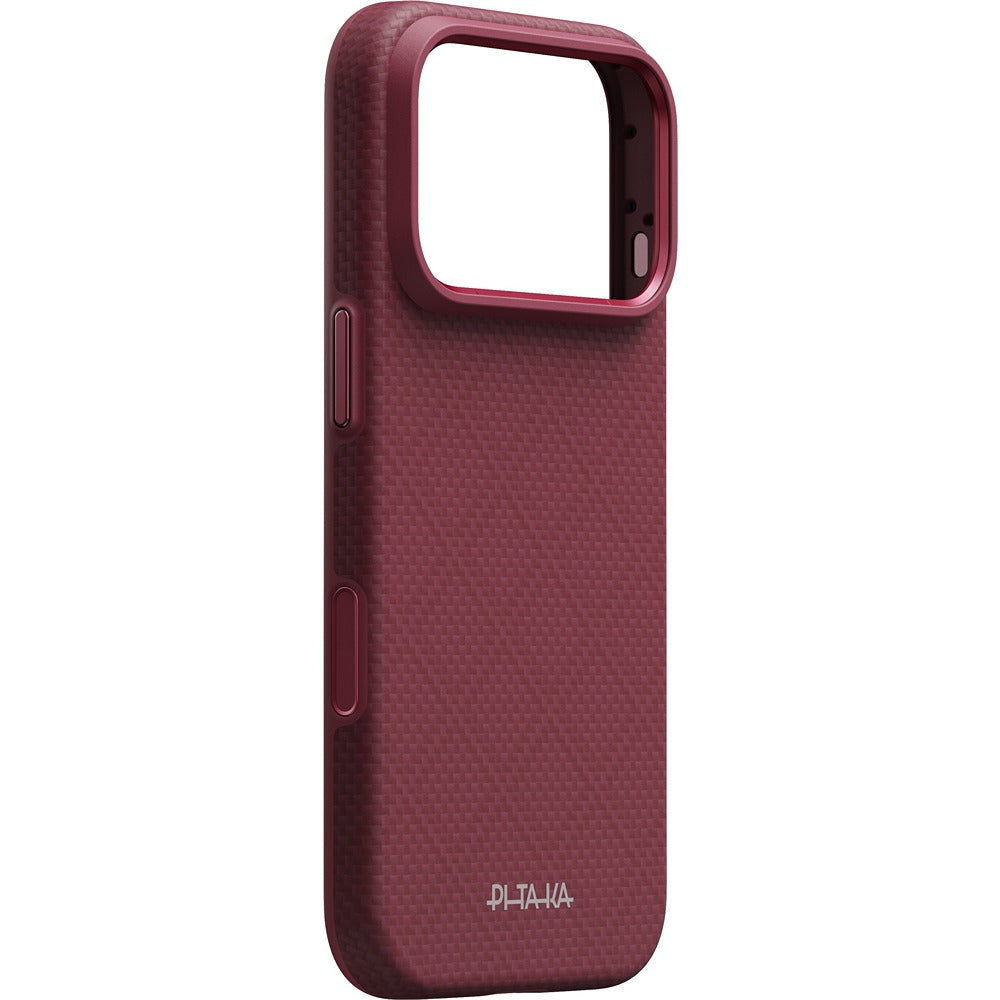 Pitaka iPhone 17 Pro/iPhone 18 Pro Cover Summa MagSafe Argyle Burgundy