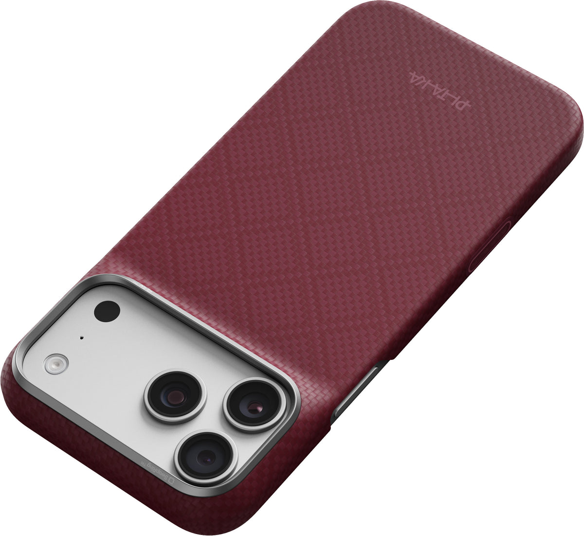 Pitaka iPhone 17 Pro Max/iPhone 18 Pro Max Cover Edge MagSafe Argyle Burgundy