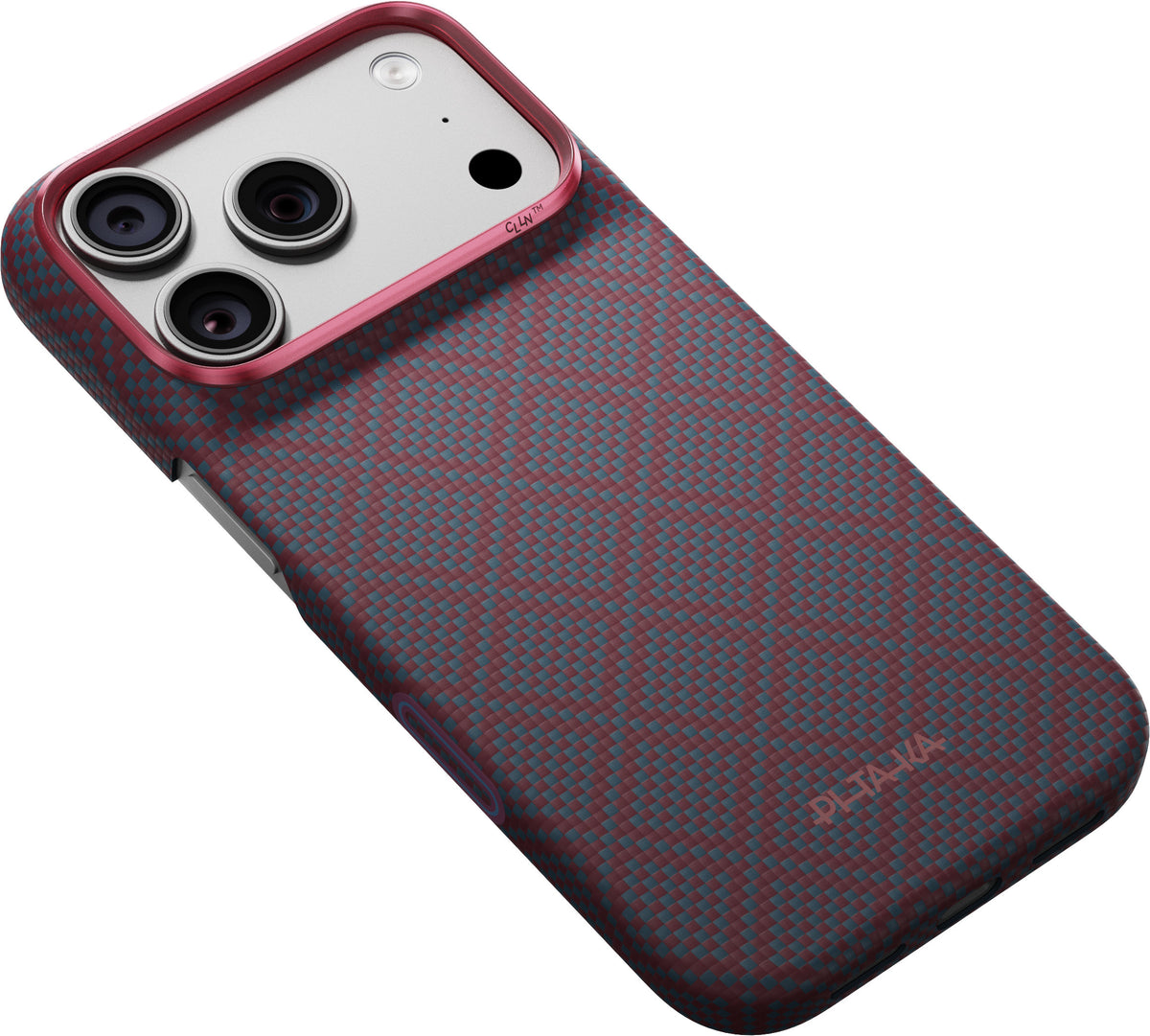 Pitaka iPhone 17 Pro/iPhone 18 Pro Cover Edge MagSafe Argyle Blue's Red