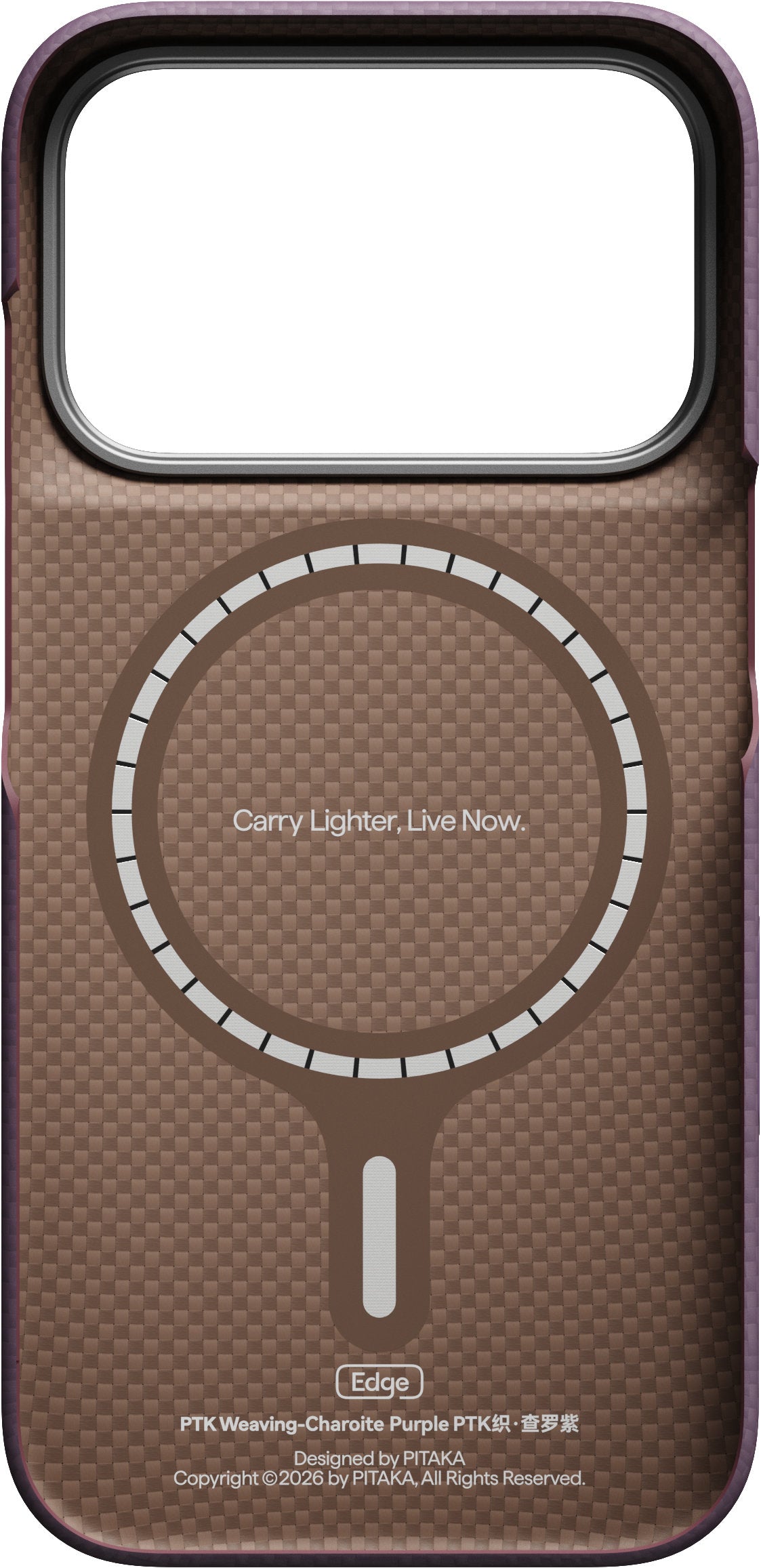 Pitaka iPhone 17 Pro/iPhone 18 Pro Cover Edge MagSafe Charoite Purple