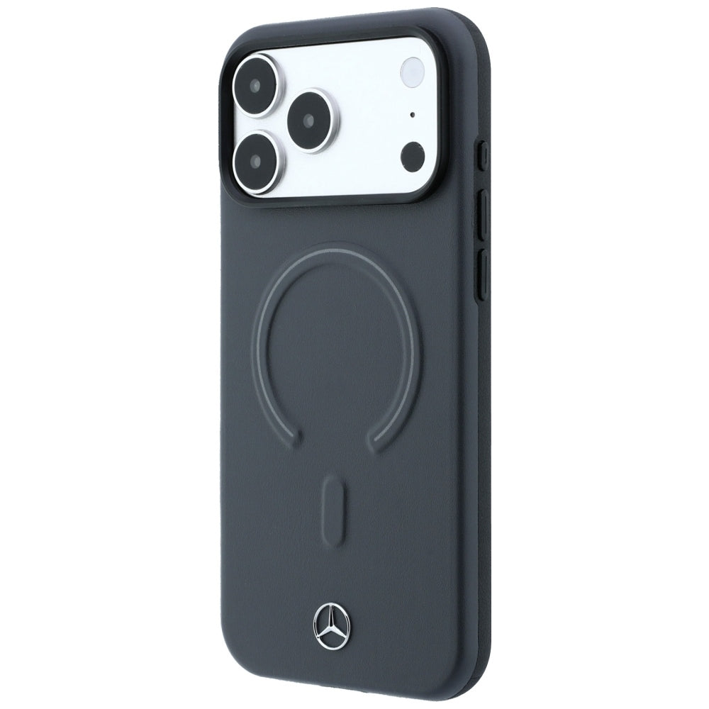 Mercedes Benz iPhone 17 Pro/iPhone 18 Pro Cover Leather 3D MagSafe Grå