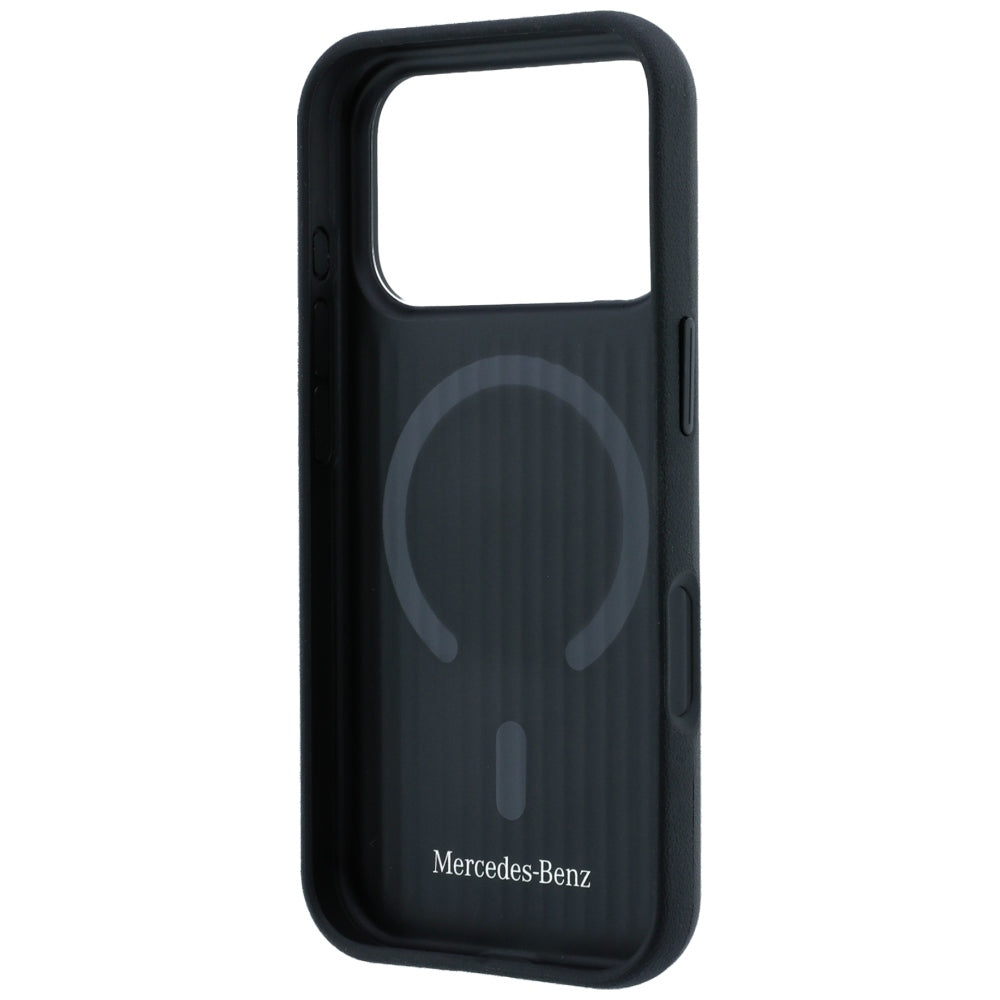 Mercedes Benz iPhone 17 Pro/iPhone 18 Pro Cover i læder med ringstander Sort