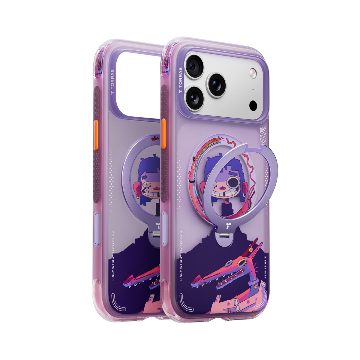 Torras iPhone 17 Pro Cover Ostand Q3 Air Gawx Neon Night Muse