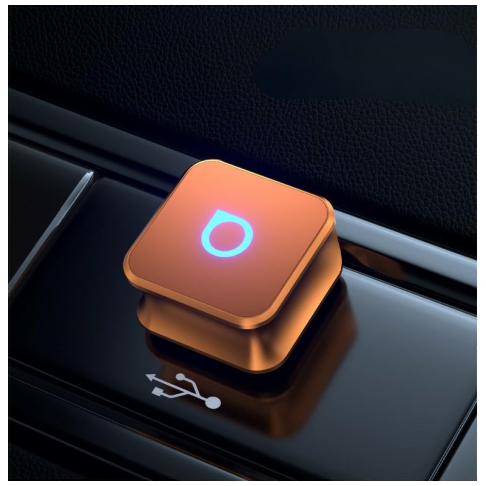 Ottocast Mini Cube Trådløs CarPlay/Android Auto Adapter Orange