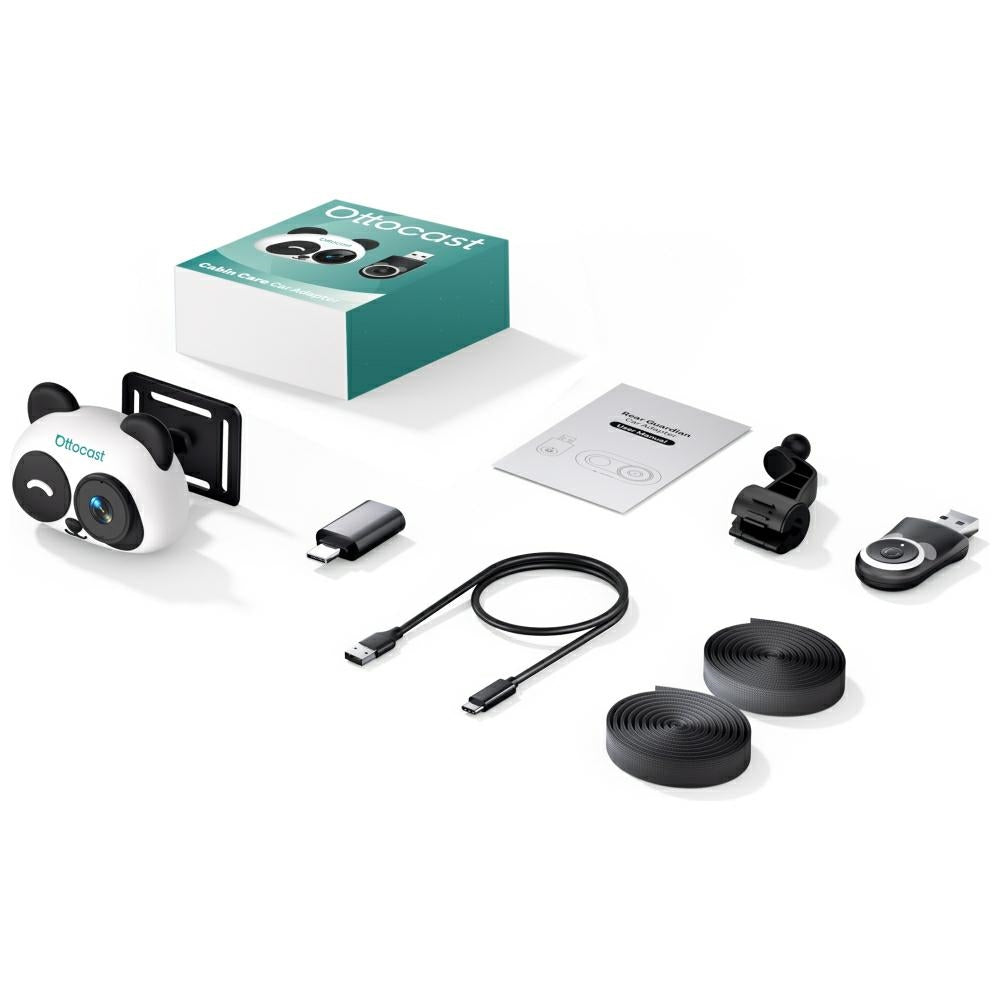 Ottocast Cabin Care Trådløs Apple CarPlay Adapter med Kamera Hvid
