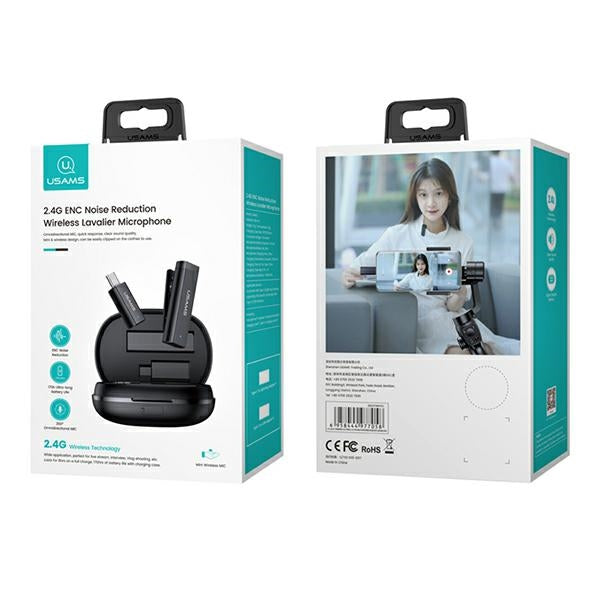Usams Trådløs lavaliermikrofon med USB-C-modtager