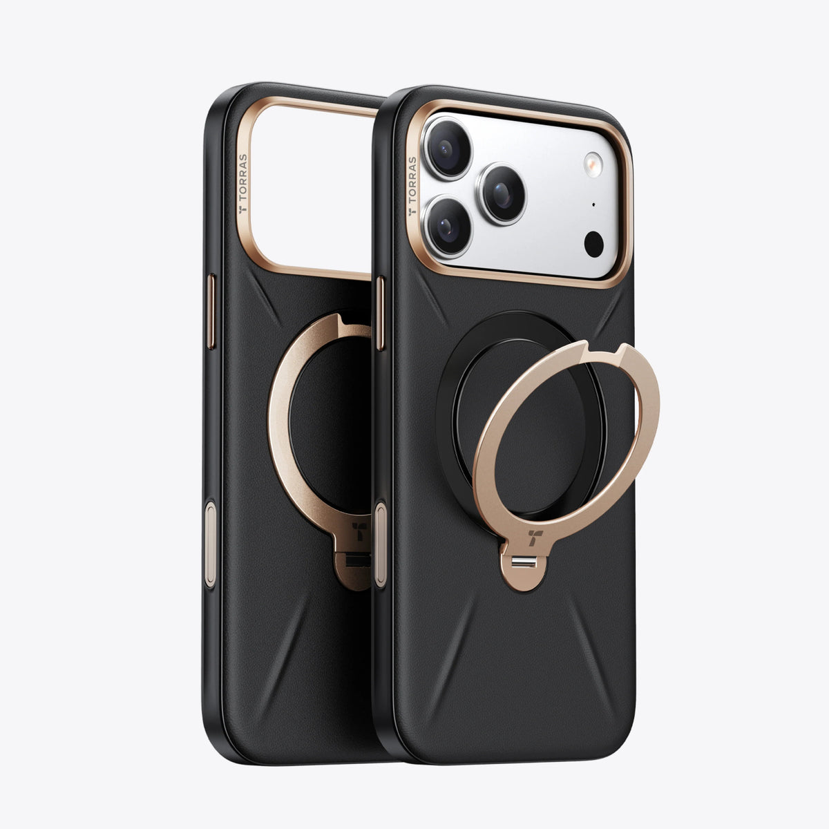 Torras iPhone 18 Pro Max Cover Ostand Q3 Vegskin Obsidian Black