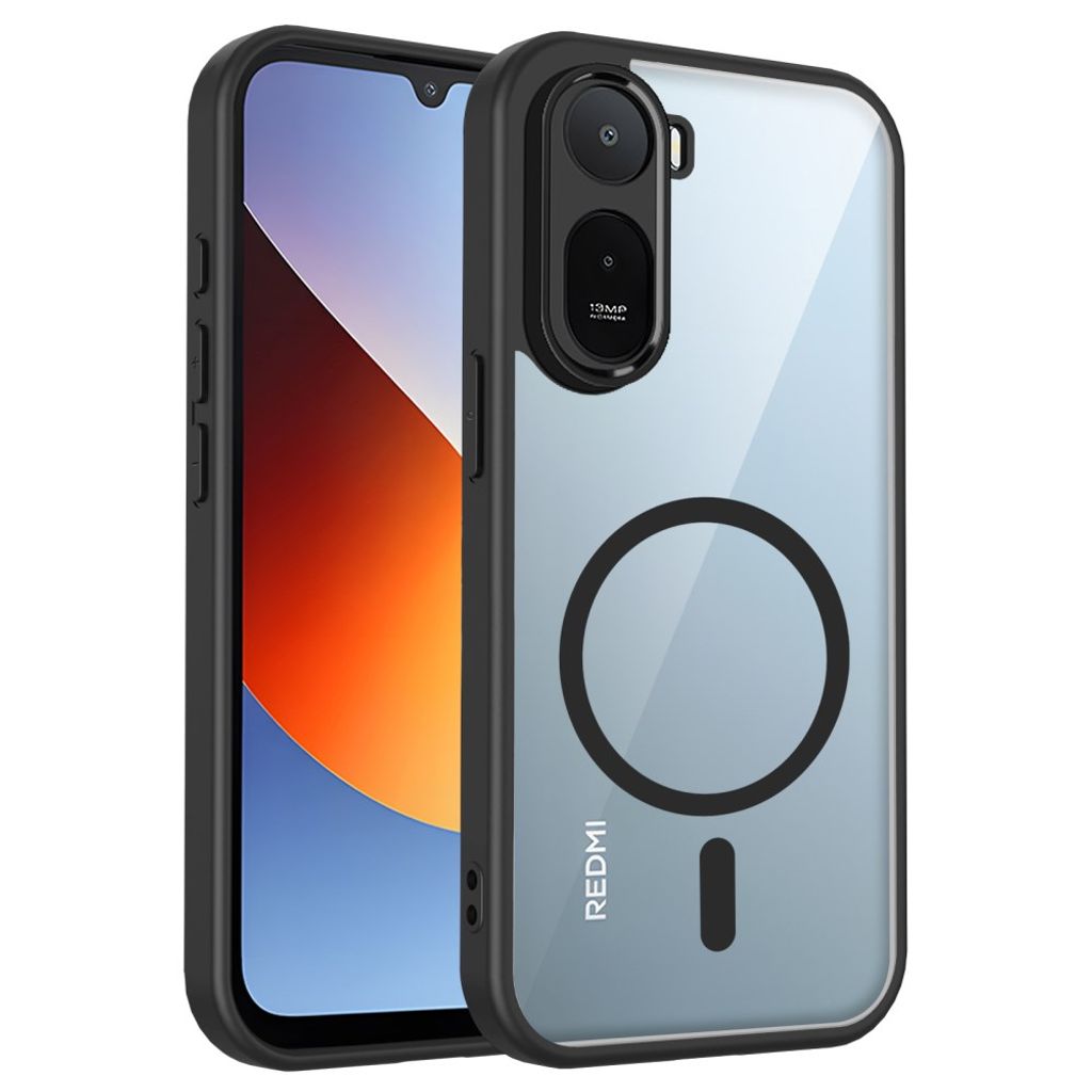 Xiaomi Redmi A7 Pro Cover Klar Bagside MagSafe Sort