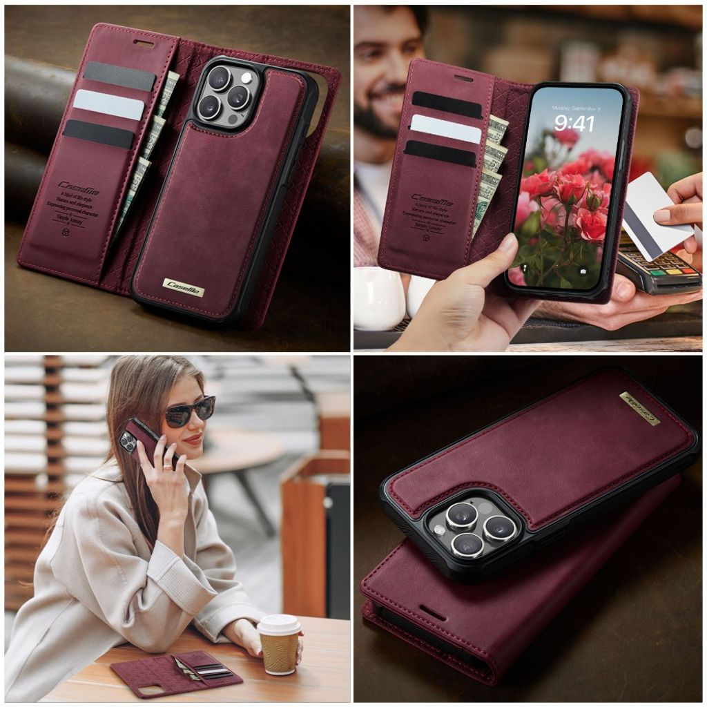 CaseMe iPhone 13 Pro Etui C49 Series Rød