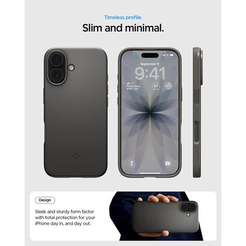 Spigen iPhone 17 Cover Thin Fit MagFit Gunmetal