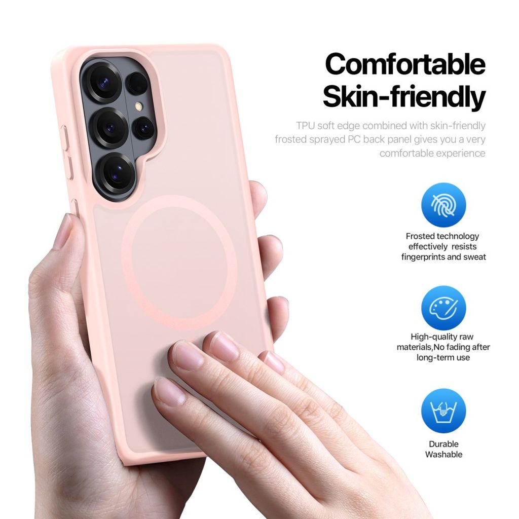 Dux Ducis Samsung Galaxy S26 Ultra Cover Yind Series MagSafe Lyserød