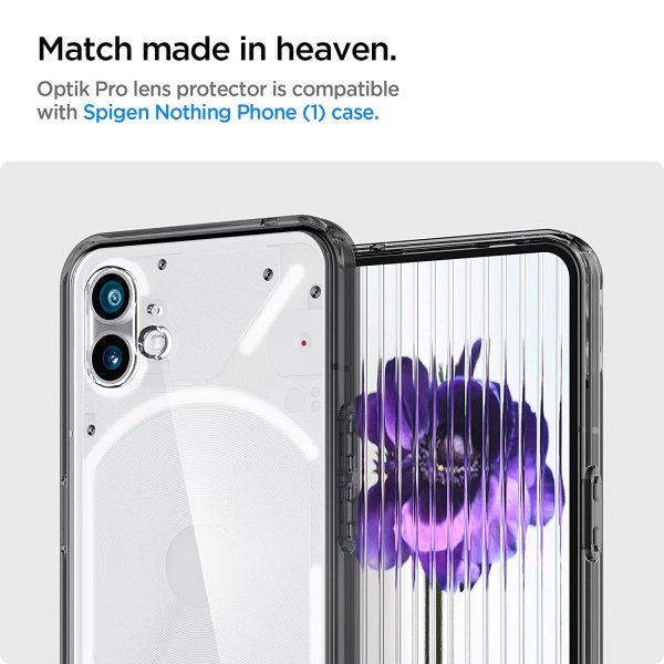 Spigen Nothing Phone (1) Kamerabeskyttelse GLAS.tR EZ Fit Optik Pro 2-pak Sølv