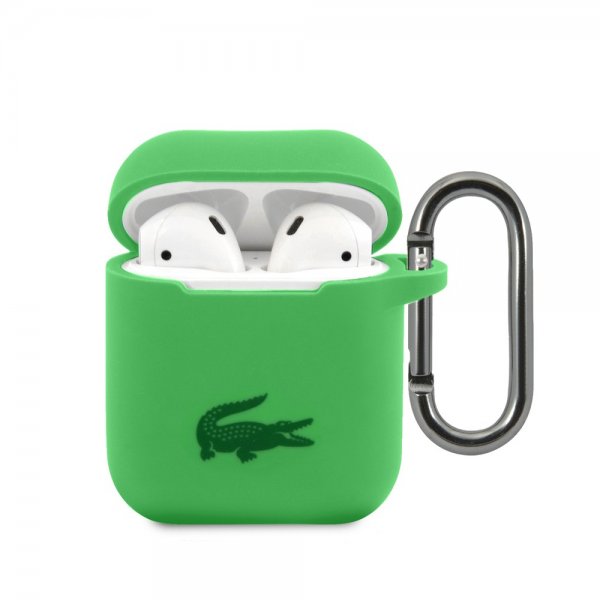 Lacoste AirPods 1/2 Cover Liquid Silicone Glossy Logo Grøn