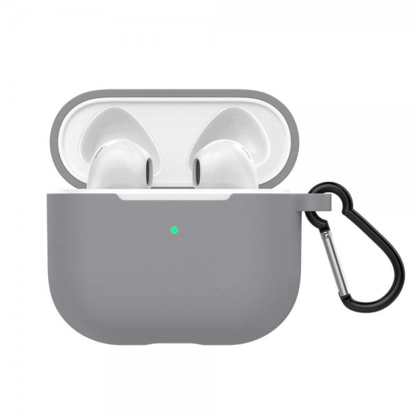 AirPods 3 Cover med Karabinhage Grå
