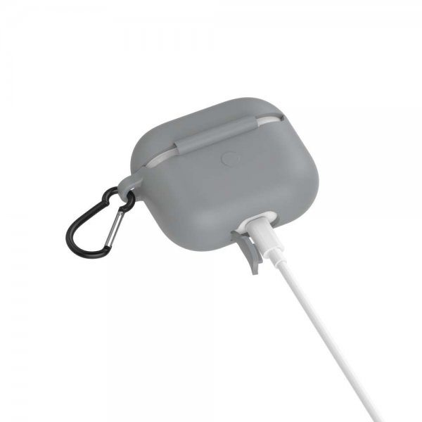 AirPods 3 Cover med Karabinhage Grå