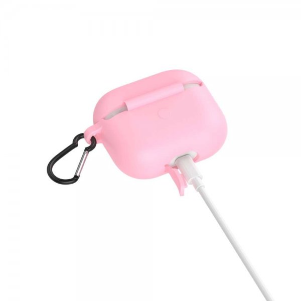 AirPods 3 Cover med Karabinhage Lyserød
