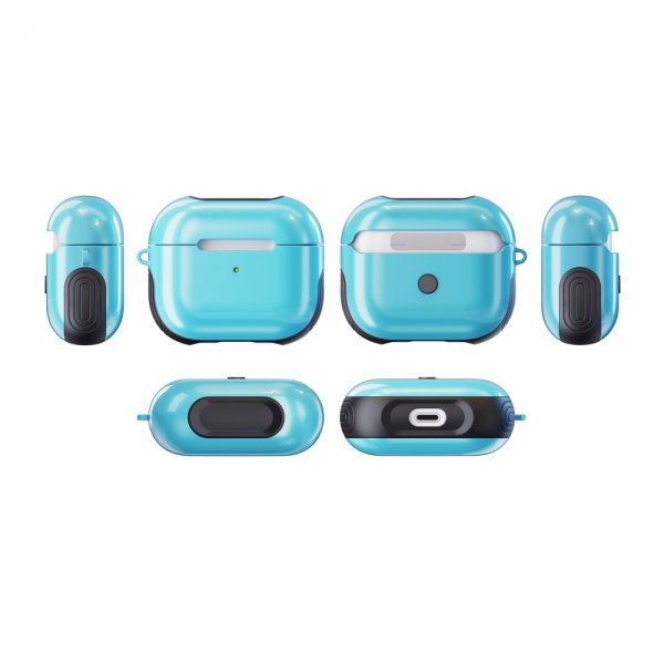 AirPods 3 Cover Gummieret Cyan
