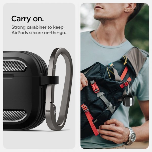 Spigen AirPods 4 Cover Rugged Armor Mat Sort