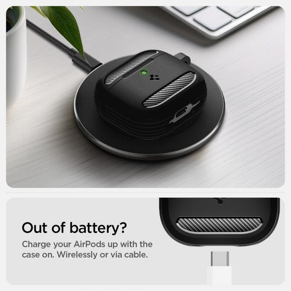 Spigen AirPods 4 Cover Rugged Armor Mat Sort
