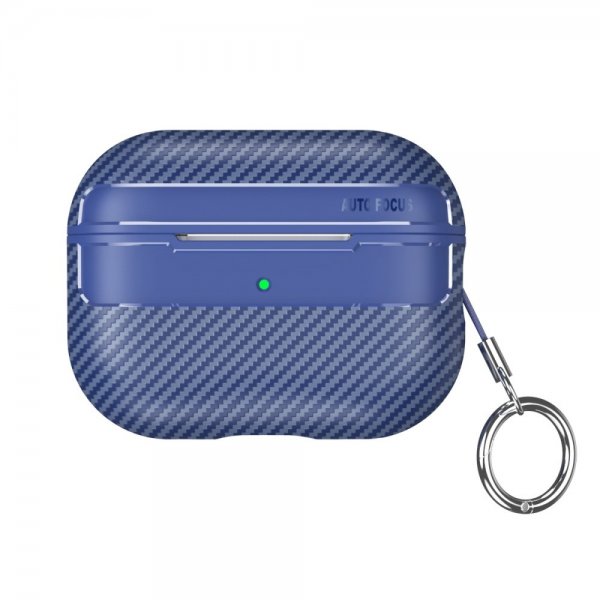 AirPods Pro 2 Cover Kulfiberstruktur Blå