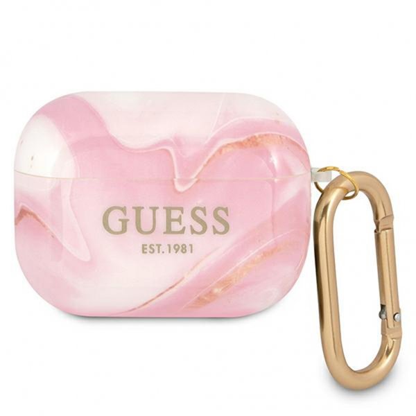 Guess AirPods Pro Cover Shiny Marble Rosa