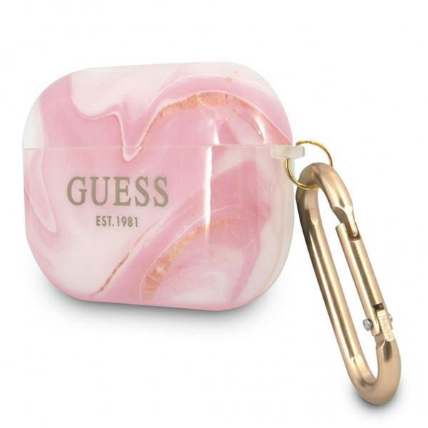 Guess AirPods Pro Cover Shiny Marble Rosa