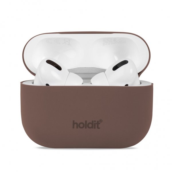 holdit AirPods Pro/AirPods Pro 2 Cover Silikone Dark Brown