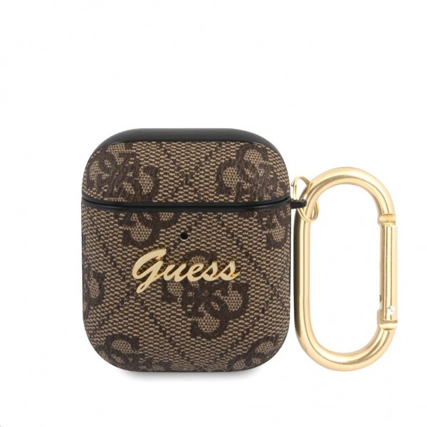 Guess AirPods (1/2) Cover 4G Script Brun