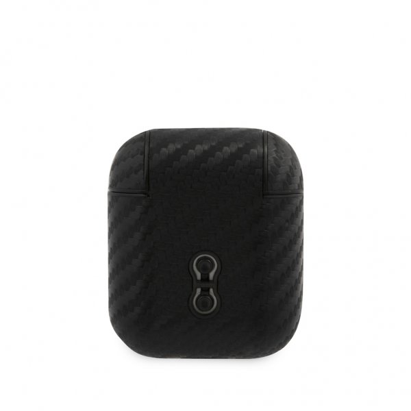 BMW AirPods (1/2) Cover Kulfibertekstur Sort