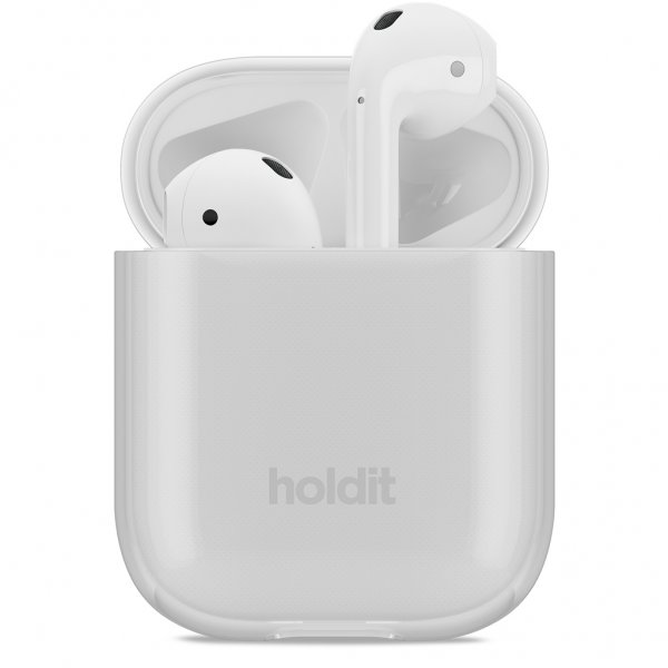 holdit AirPods (1/2) Cover Seethrough Hvid