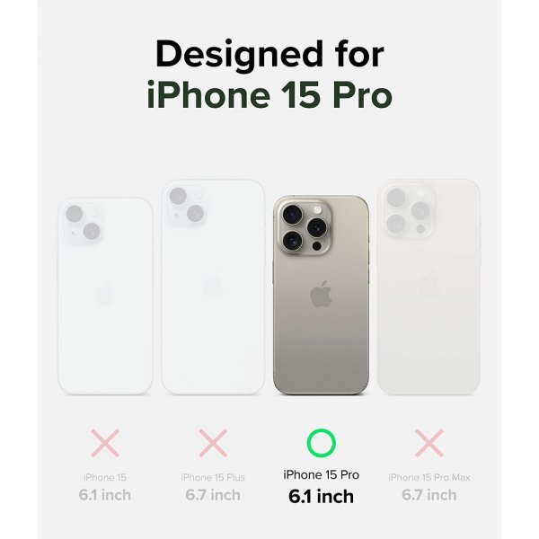 Ringke iPhone 15 Pro Cover Alle MagSafe Sort