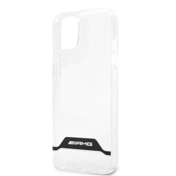 AMG iPhone 13 Mini Cover Electroplated Horizontal Stripes Hvid Transparent