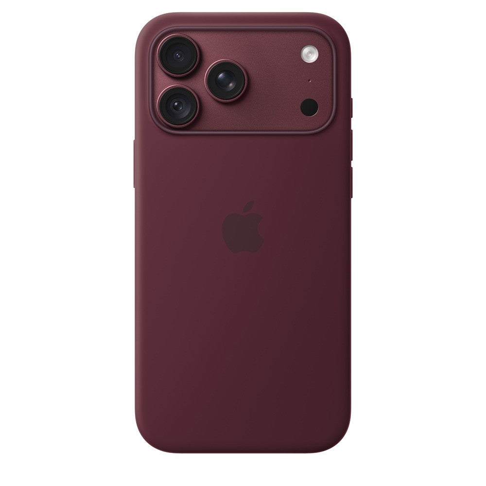 Apple Original iPhone 18 Pro Max Cover i silikone med MagSafe Burgundy