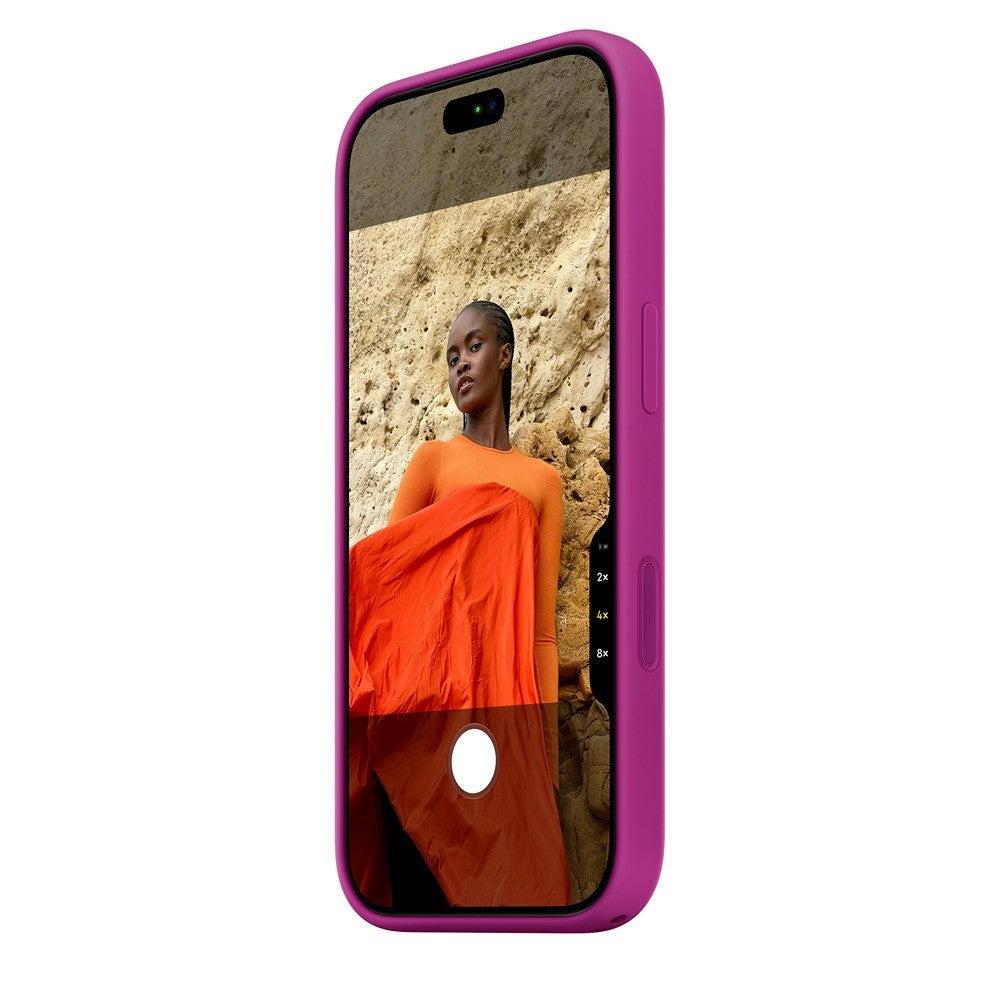Apple Original iPhone 18 Pro Cover i silikone med MagSafe Magenta