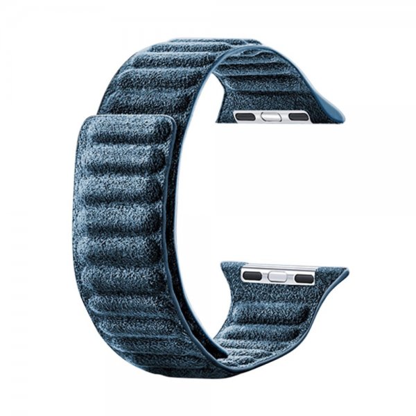 Apple Watch 38/40/41/42mm Armbånd Ruskind Blå