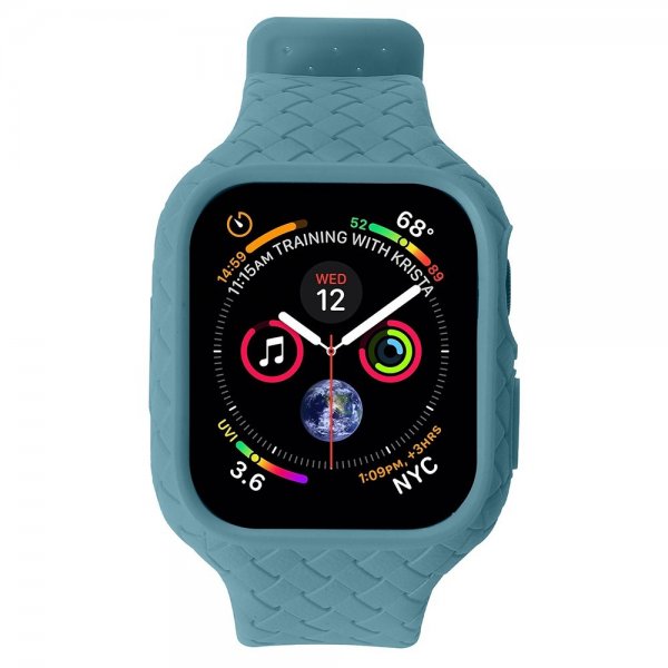 Apple Watch 41mm Armbånd Vævet tekstur Grønblå