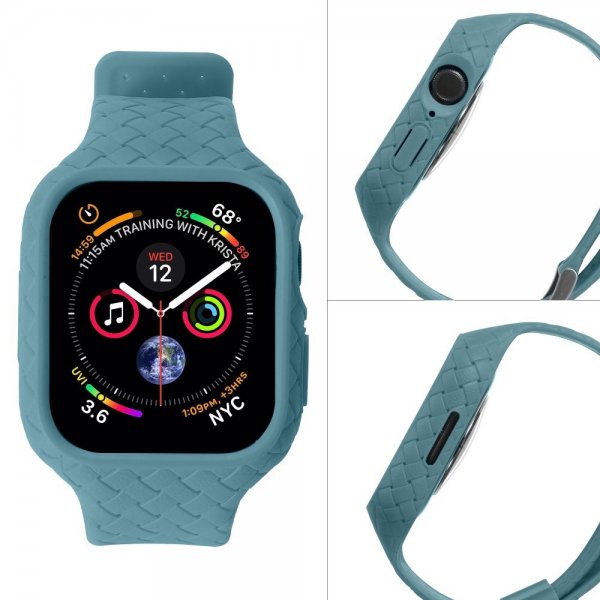 Apple Watch 41mm Armbånd Vævet tekstur Grønblå