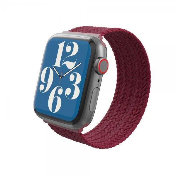 Gear4 Apple Watch 44/45/46mm/Apple Watch Ultra Armbånd Flettet Urrem Medium Wine