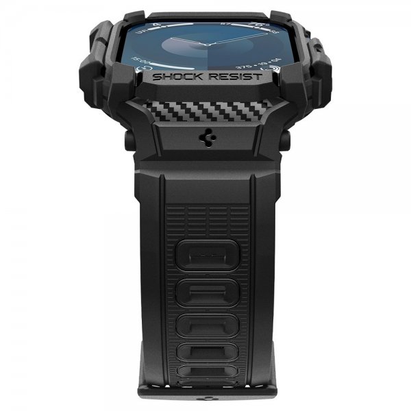 Spigen Apple Watch 42mm (Serie 10/11) Rem og Cover Rugged Armor Pro Mat Sort