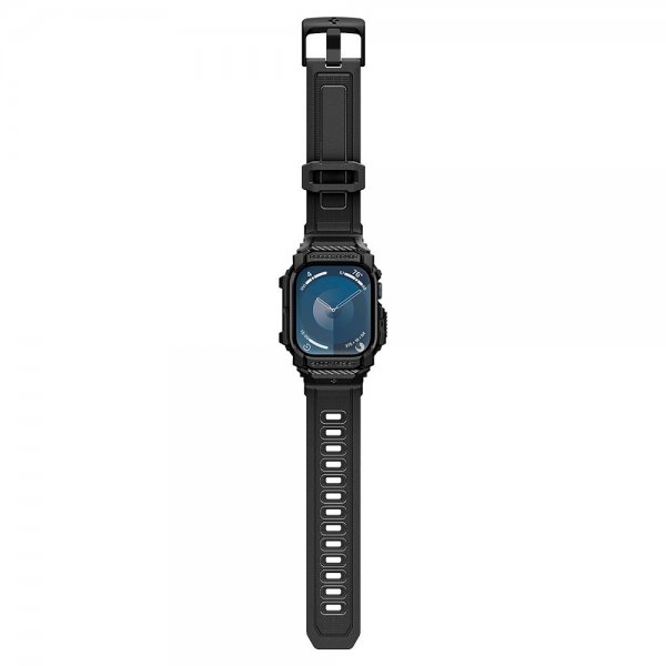 Spigen Apple Watch 42mm (Serie 10/11) Rem og Cover Rugged Armor Pro Mat Sort