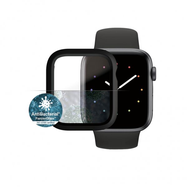 PanzerGlass Apple Watch 44mm (Series 4/5/6/SE) Cover med Skærmbeskyttelse Full Body Protection Sort